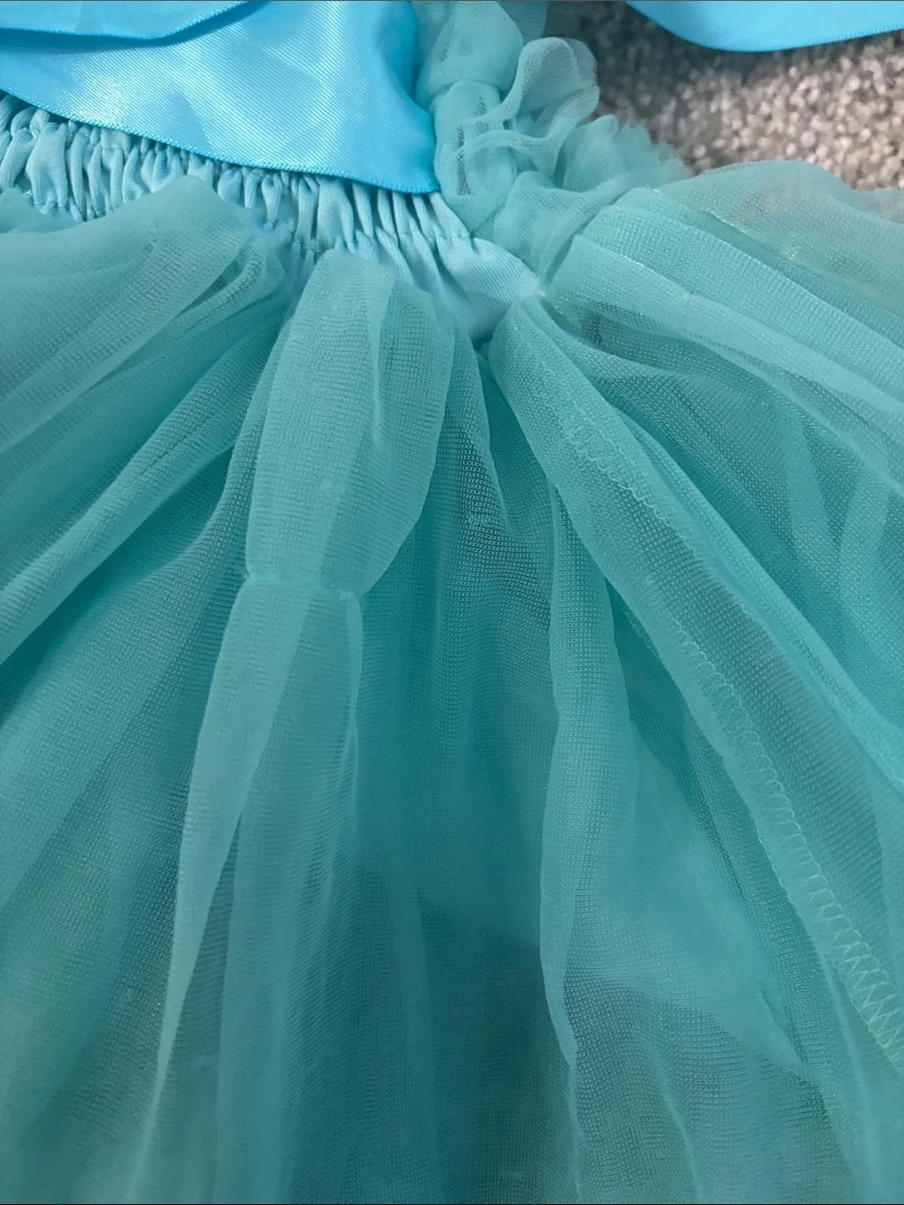Ruffle Butts Teal Layered Tulle Ruffle Dress